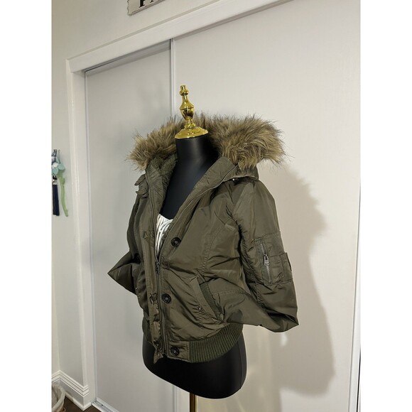 Abercrombie & Fitch Jackets & Blazers - Vintage Abercrombie & Fitch Fur Jacket Size Small Babydoll Y2K